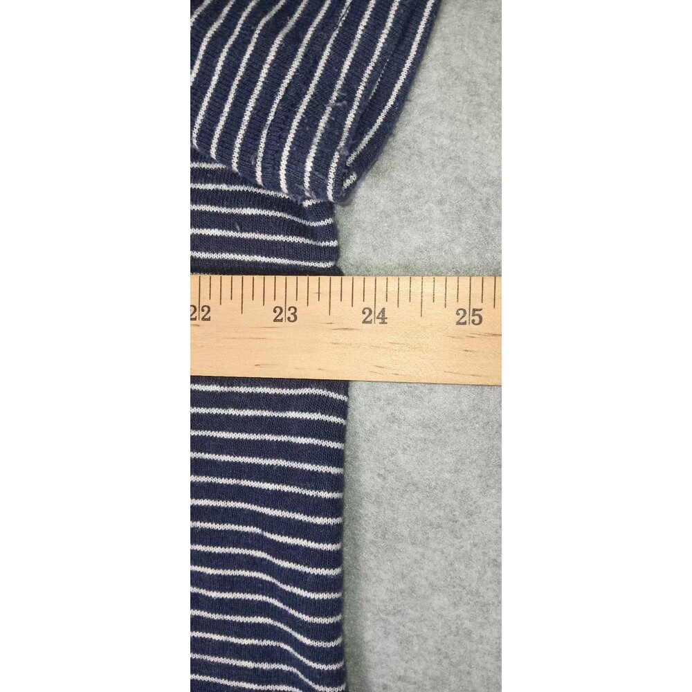 Old Navy Linen Blend Maxi Tshirt Dress XXL Navy Blue Stripes Coastal Nautical - Picture 7 of 11